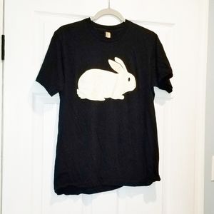 GLOW IN THE DARK SKELETON graphic bunny rabbit tee
